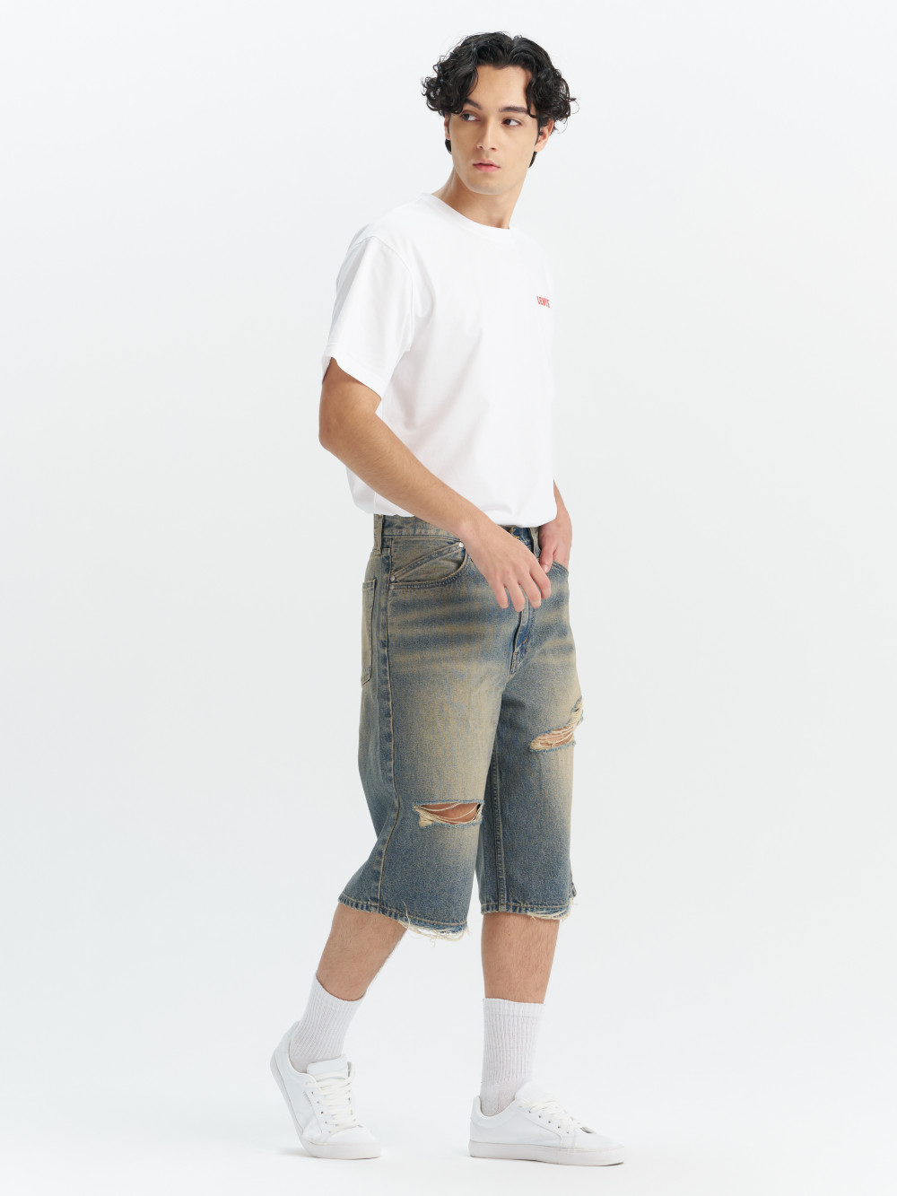 SILVERTAB™ 銀標系列 Baggy 中腰寬鬆牛仔短褲 人氣新品