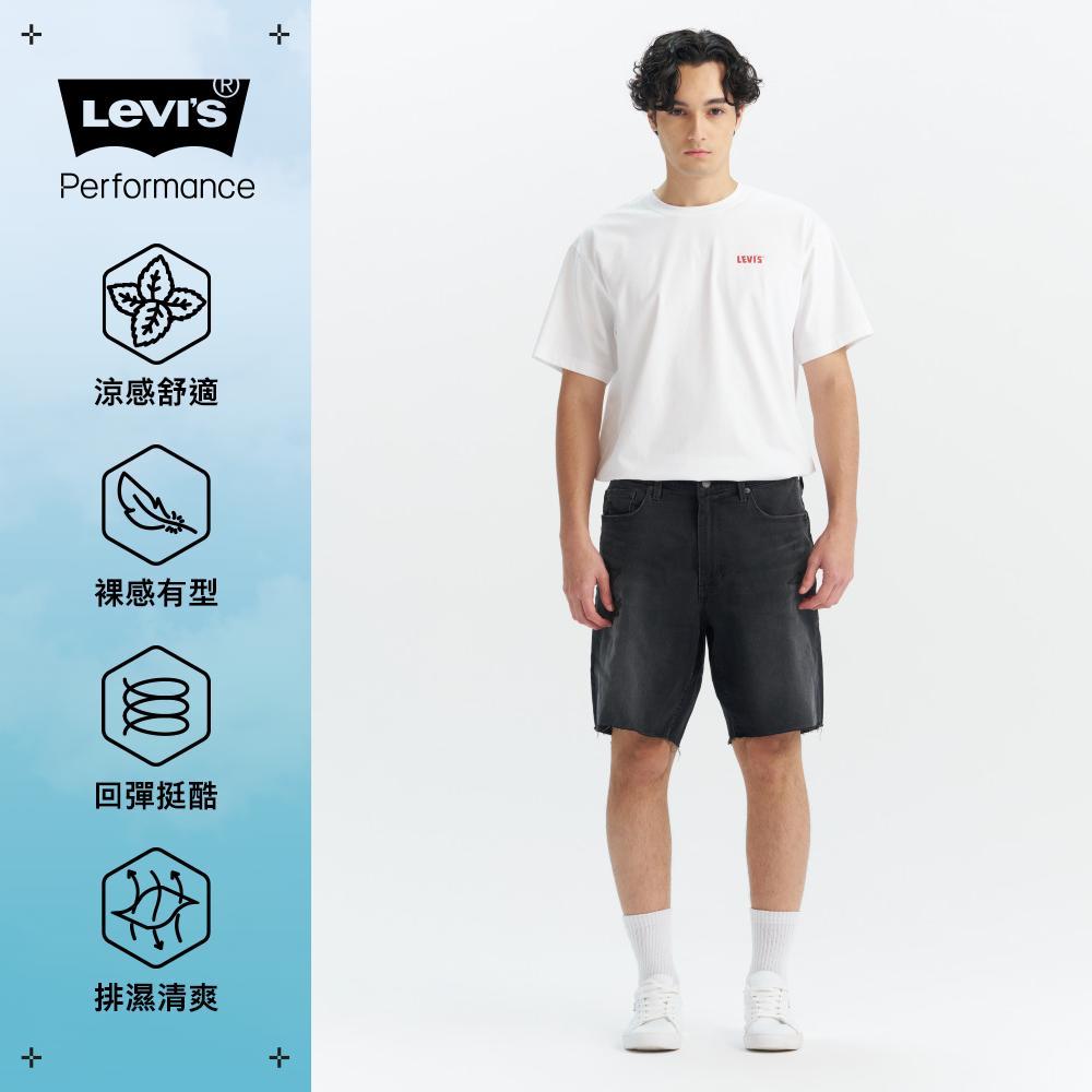 Levi’s® 男款 468 STAY LOOSE 寬鬆牛仔短褲 Performance Cool 涼感短褲 涼感寬褲
