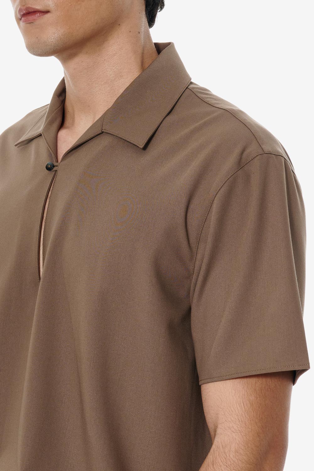 SST&C Brown Loop Fastening Shirt | 00092503001_3