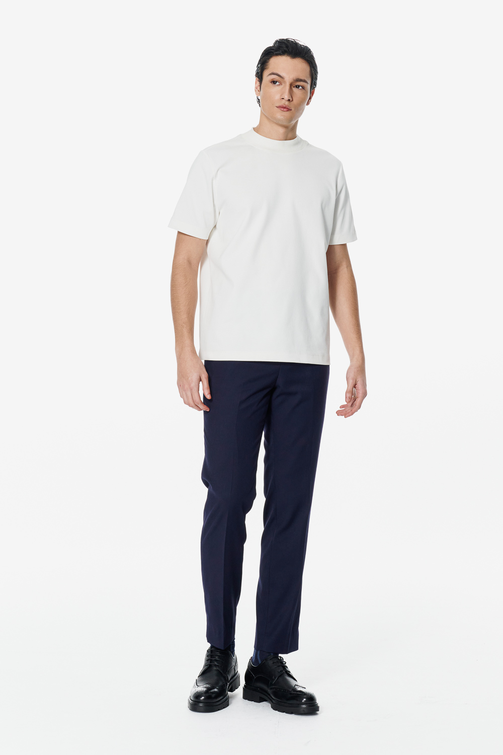 SST&C White Ice-feel High-neck T-shirt | 00212503004_1