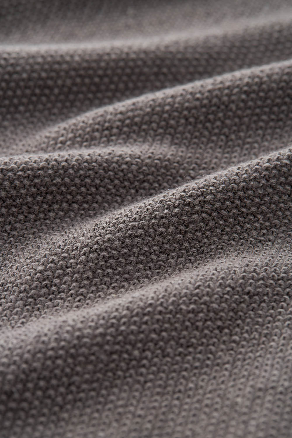 SST&C Dark Gray Cotton-Linen Blend Textured Crew Neck Knit | 00192503002_5