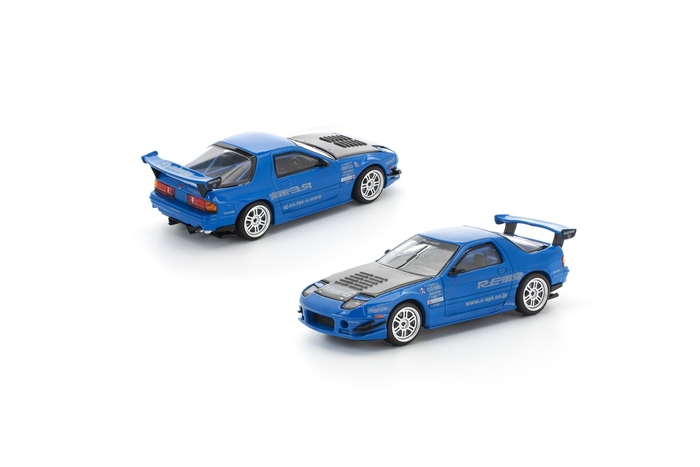 POP RACE 1/64 馬自達 MAZDA RX7 (FC3S) RE-AMEMIYA RE-AMEMIYA BLUE PR640290_3