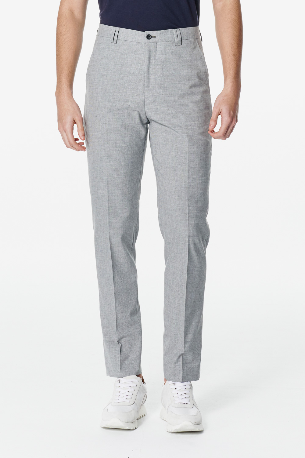 SST&C Light Grey Slim Trousers | 00022503001_1