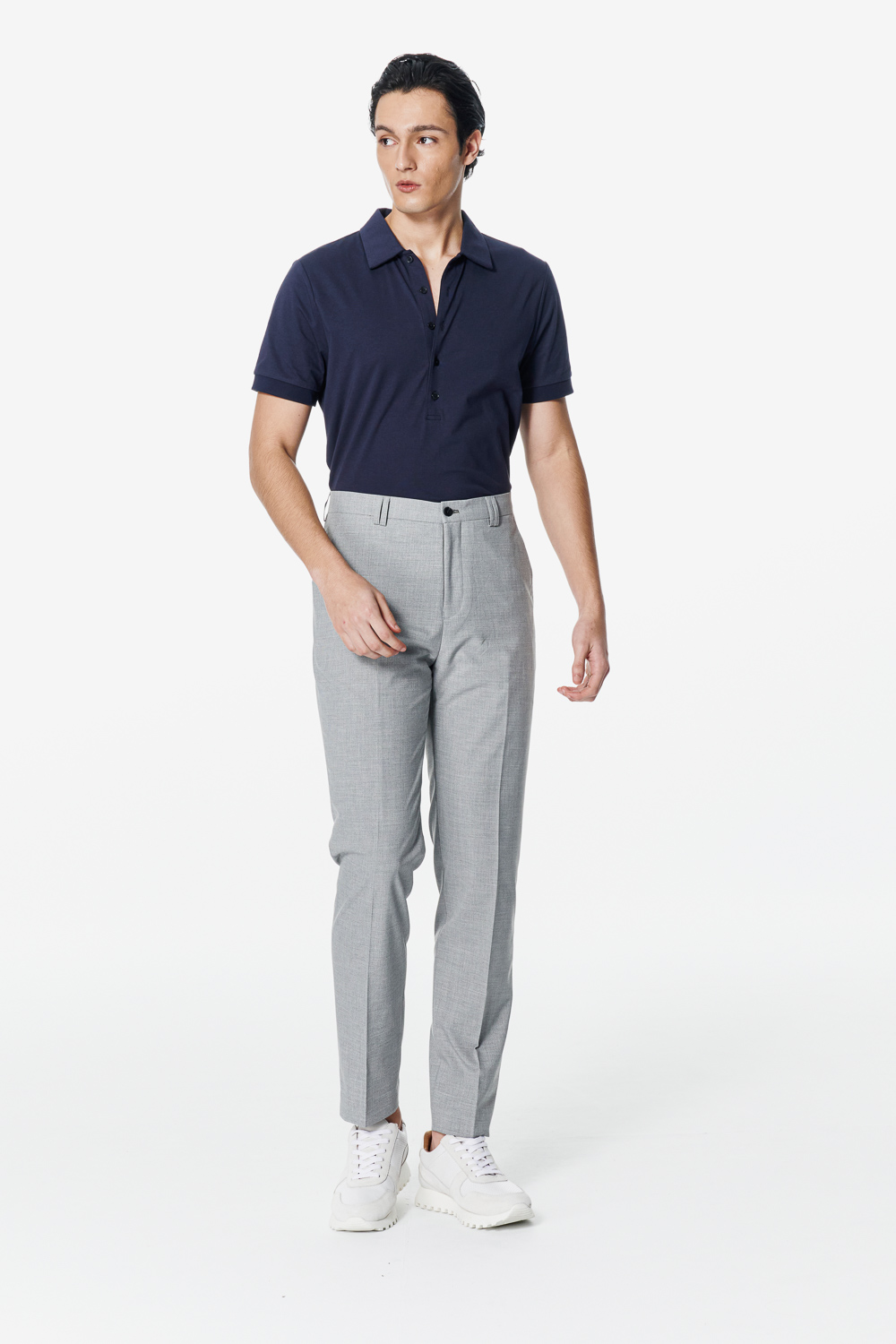 SST&C Light Grey Slim Trousers | 00022503001_2