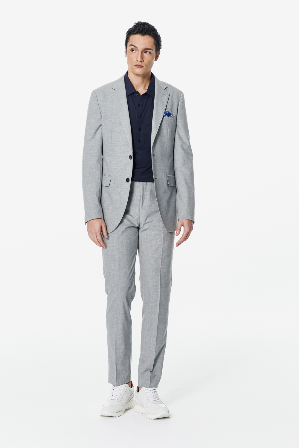 SST&C Light Grey Slim Trousers | 00022503001_3