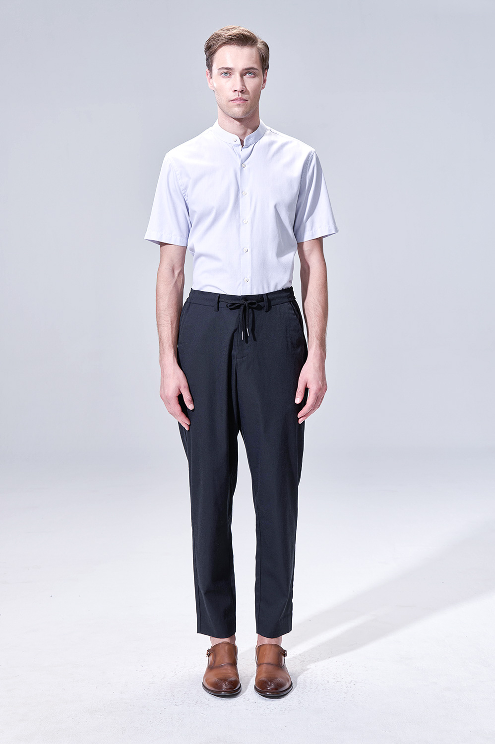 SST&C Silver Textured Leisure Fit Shirt | 00072503005_0