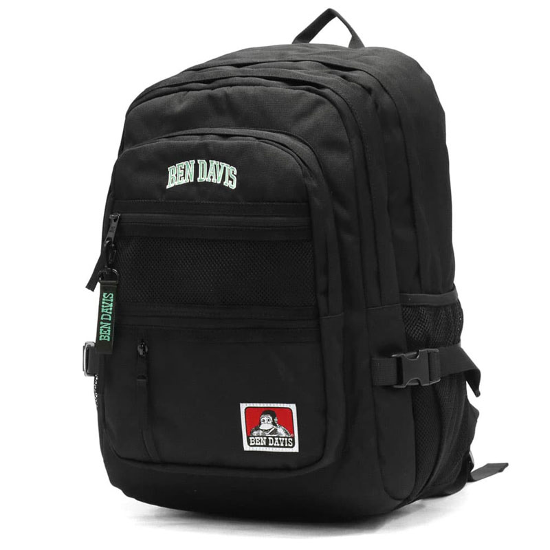 BEN DAVIS BDW-8301CL-71 NEW MESH XL PACK CL-2 大容量 多夾層 電腦 後背包 (黑底綠字)_0