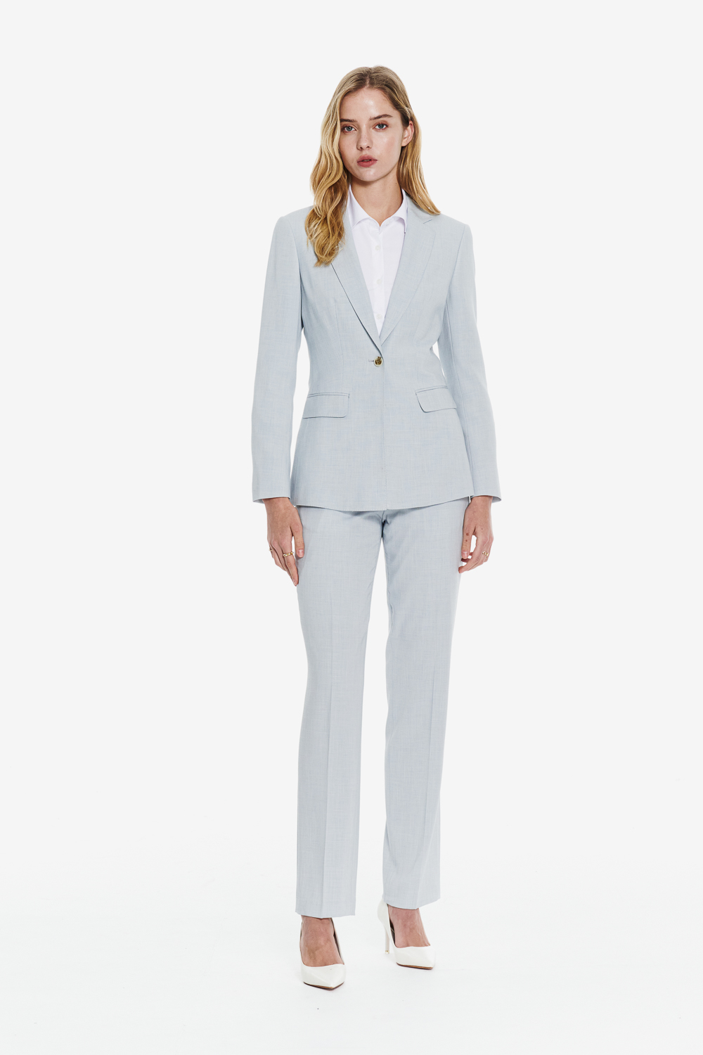 SST&C Light Pale Blue Slim Fit Suit | 01012503003_1