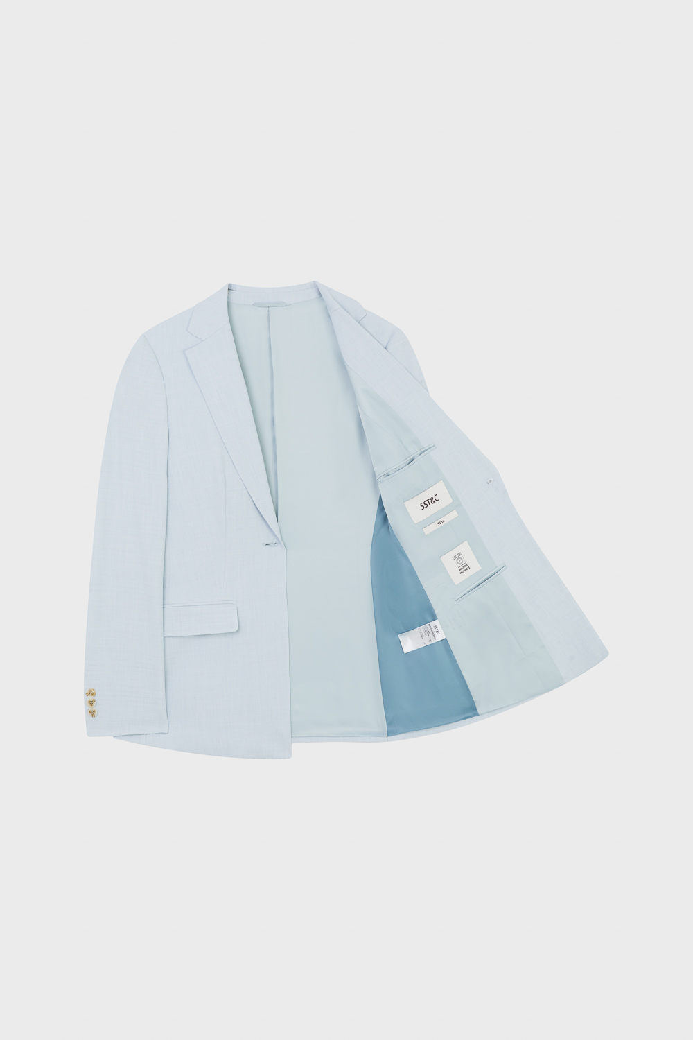 SST&C Light Pale Blue Slim Fit Suit | 01012503003_6