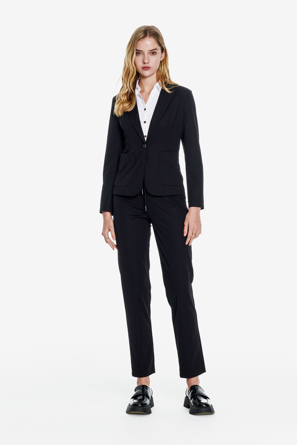 SST&C Black Slim Fit Suit | 01012503005_1