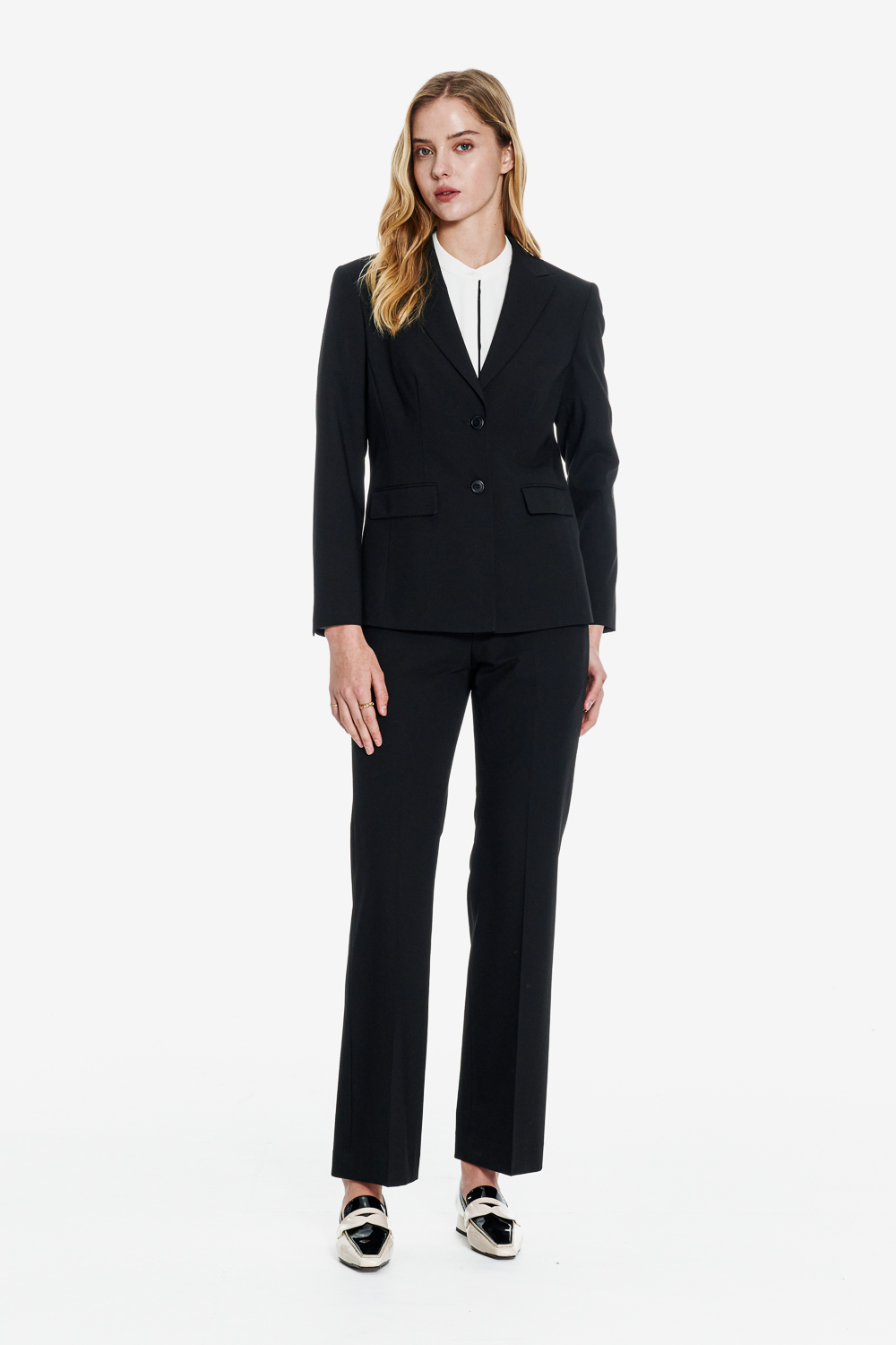 SST&C Black Classic Fit Trousers | 01022503002_2