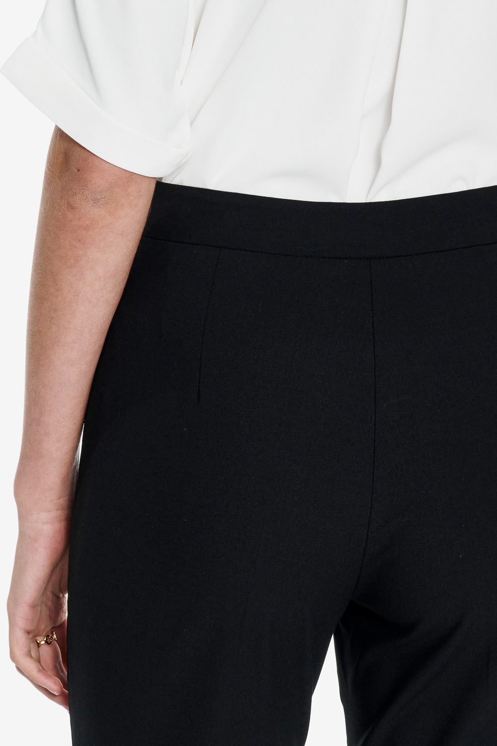 SST&C Black Classic Fit Trousers | 01022503002_4