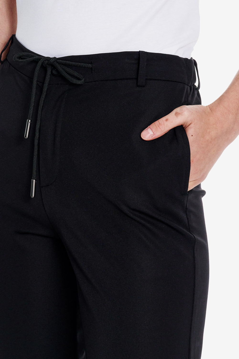 SST&C Black Slim Fit Trousers | 01022503005_3