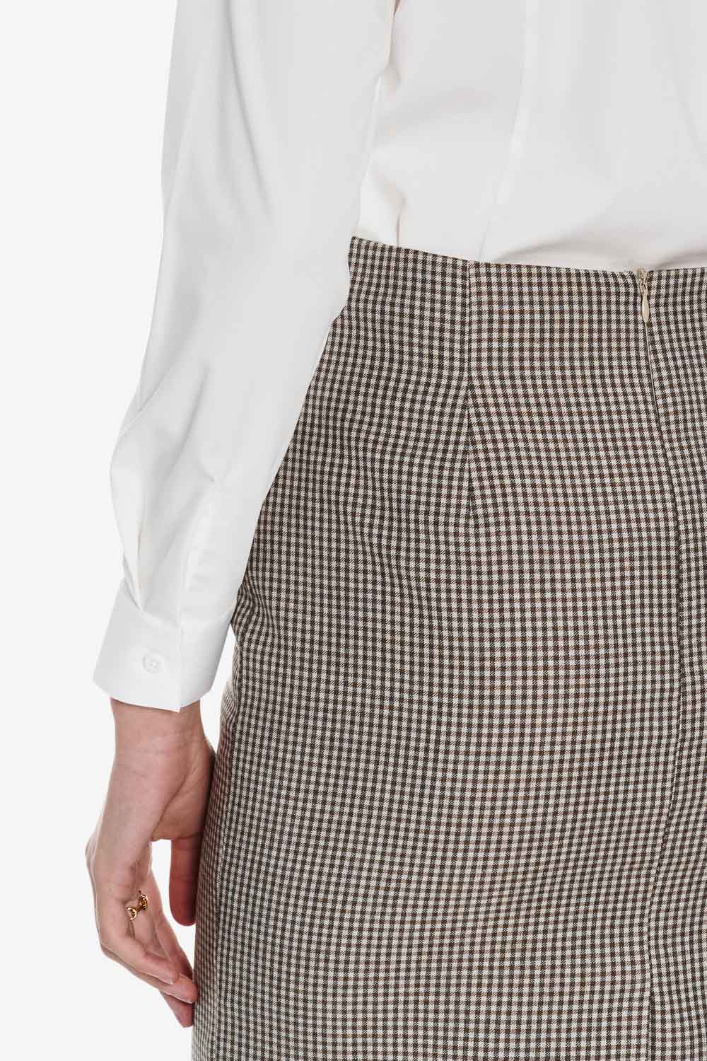 SST&C White Semi-Spread Collar Slim Fit Shirt | 01062503001_4