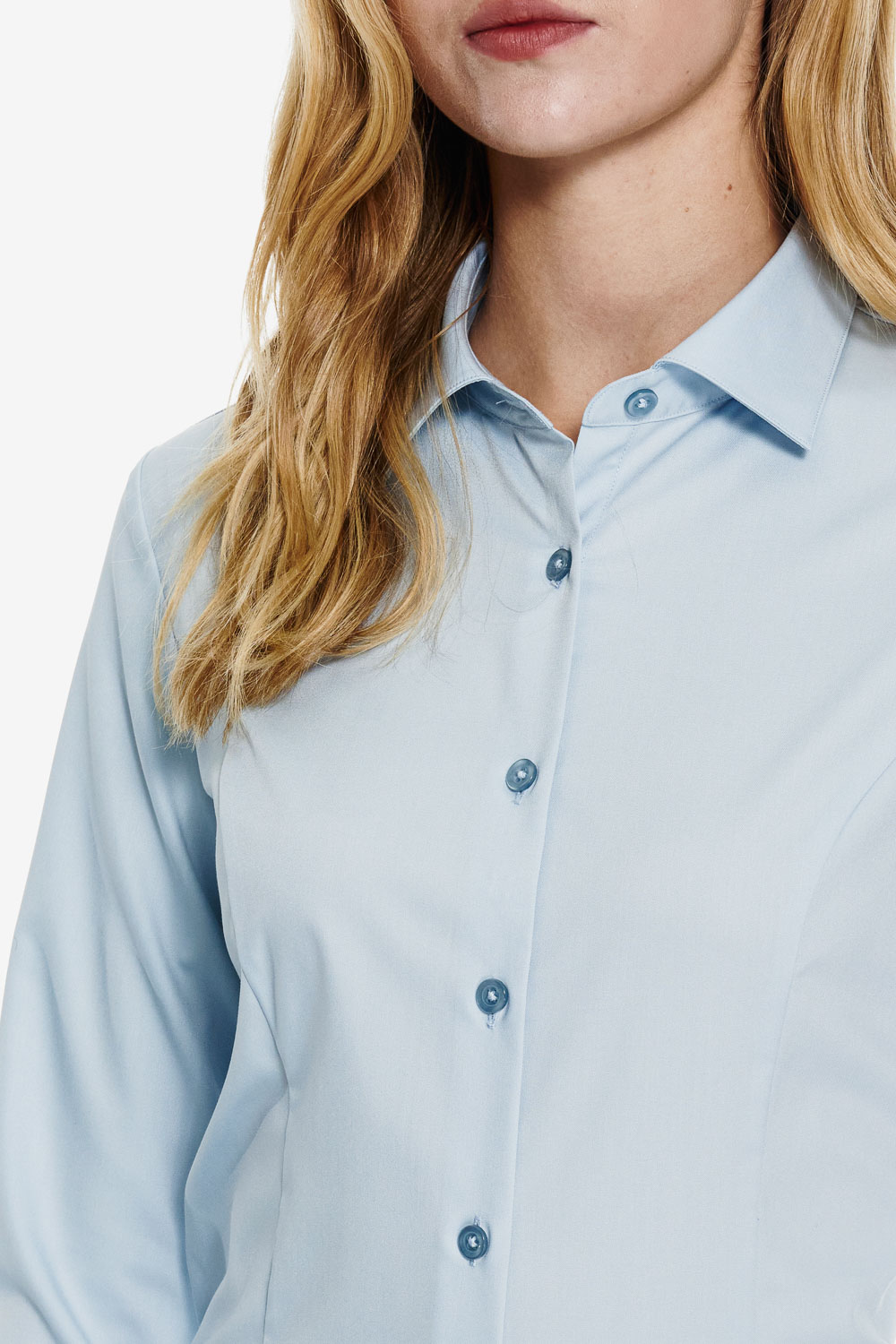 SST&C Light Blue Point Collar Slim Fit Shirt | 01062503015_3