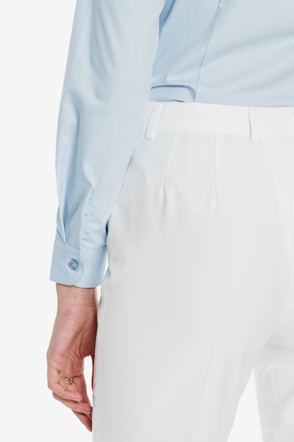 SST&C Light Blue Point Collar Slim Fit Shirt | 01062503015_4