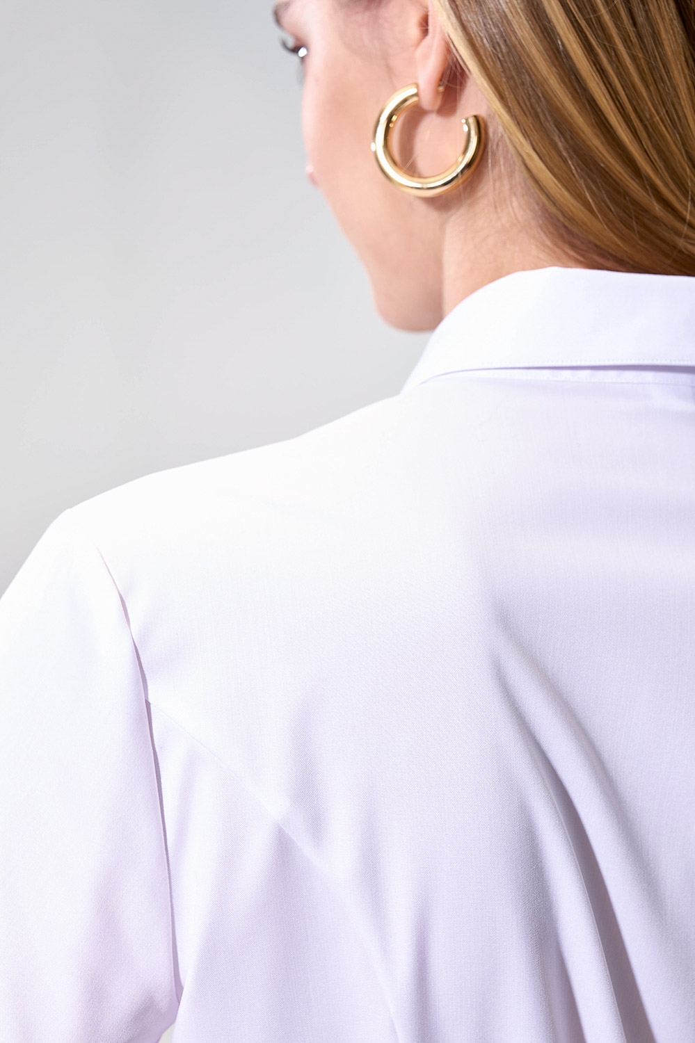 SST&C White Semi-Spread Collar Shirt | 01072503001_2