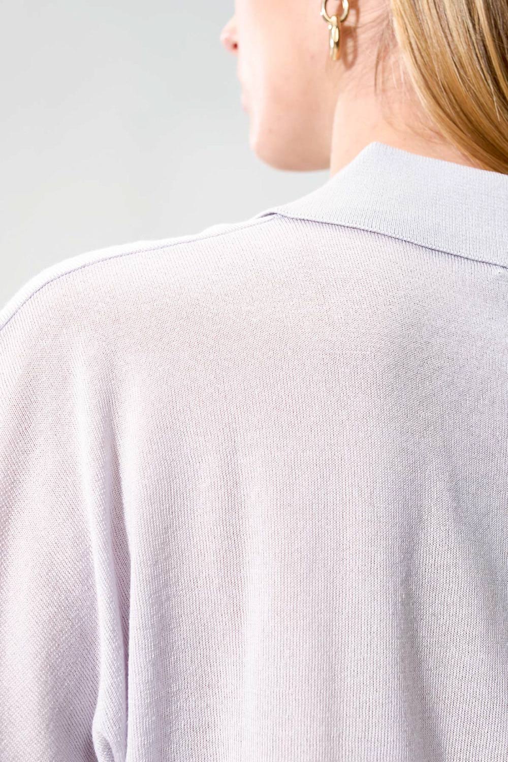 SST&C Light Cloudy Grey U-Neck Raglan Sleeve Knit Top | 01192503006_3
