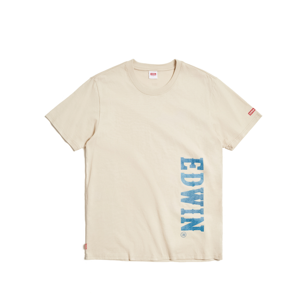 EDWIN｜男裝｜斜邊直立印花短袖T恤