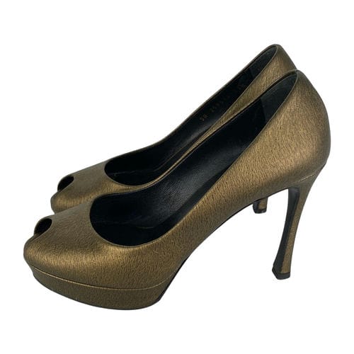 【宜蘭家樂福店】YVES SAINT LAURENT rive gauche/淺口皮鞋/371/2/259515