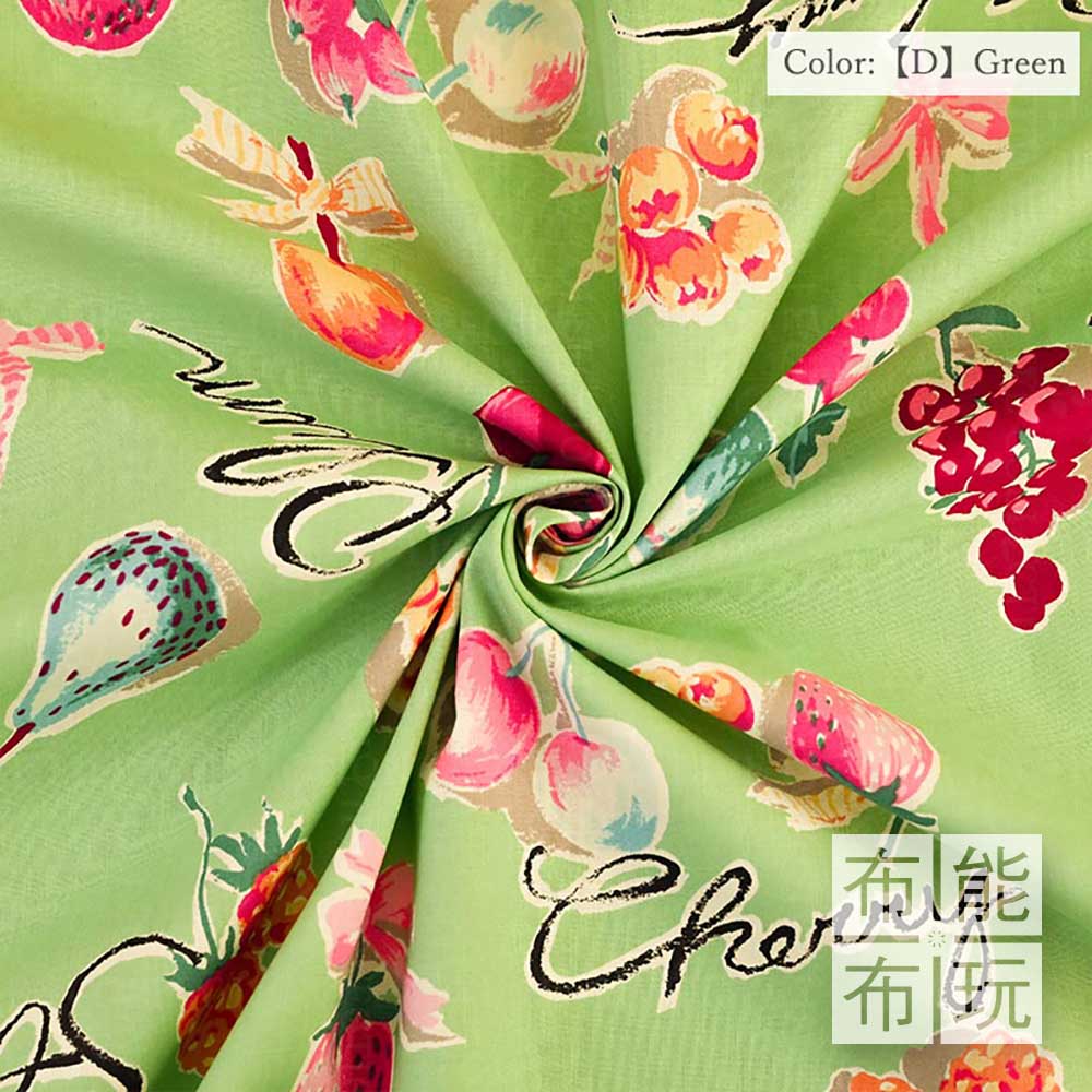 YUWA有輪商店 純棉布-大櫻桃 829905-D(碼)_0
