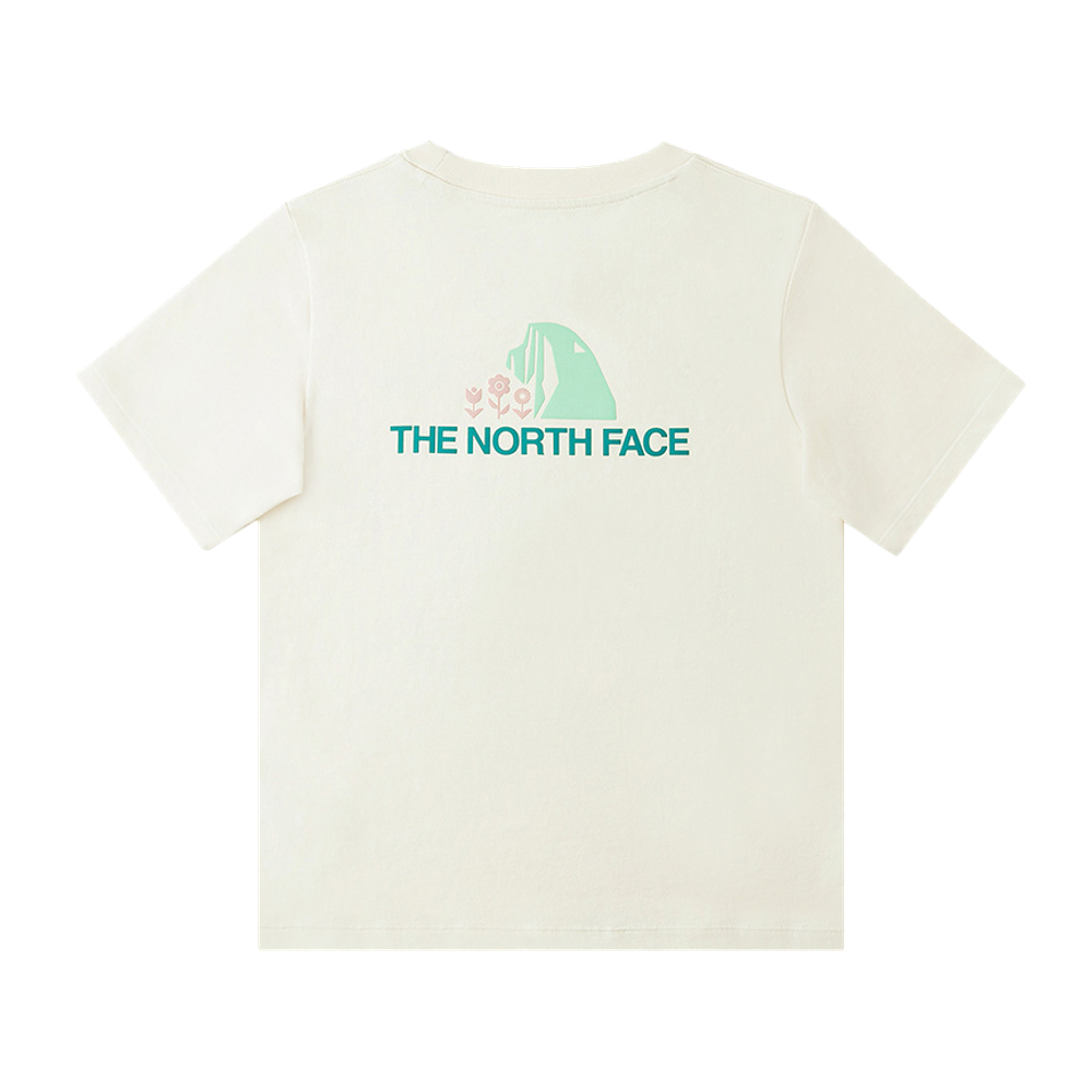 The North Face北面兒童米白色純棉趣味印花短袖T恤｜8DCSQLI_1