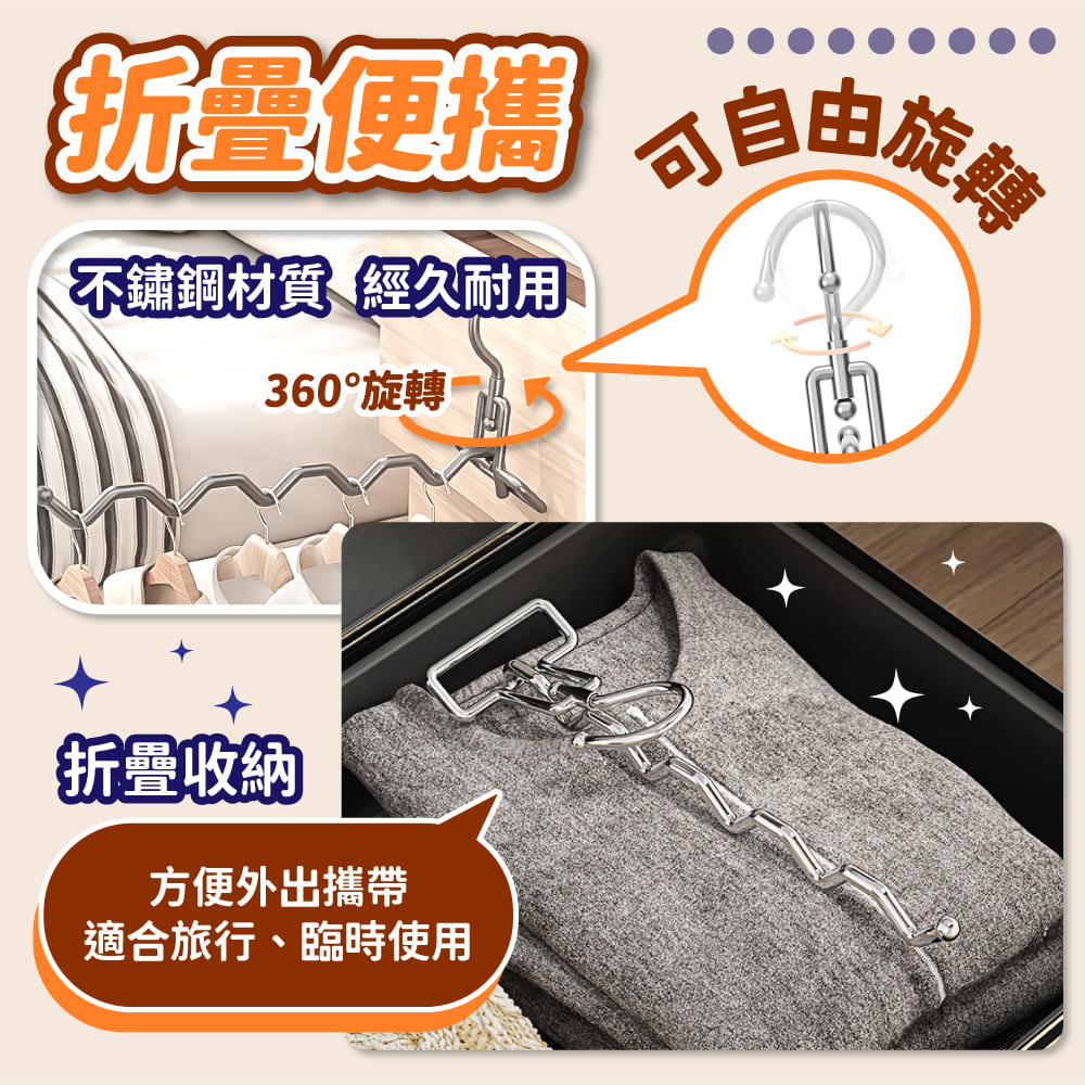 不鏽鋼折疊晾衣架 【G835】_3