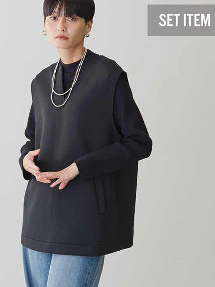 【SET ITEM】羅紋長袖針織上衣+背心上衣(0H000114800) - AMERICAN HOLIC