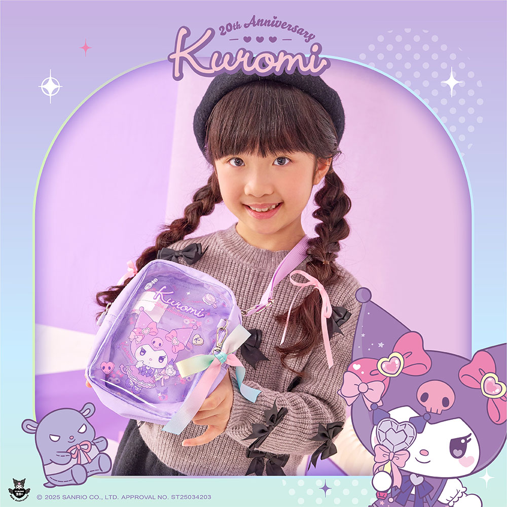 【IMPACT】怡寶 | 酷洛米Kuromi 20週年紀念透明側背包 #紫色 IMQKU011PL(IMKS)