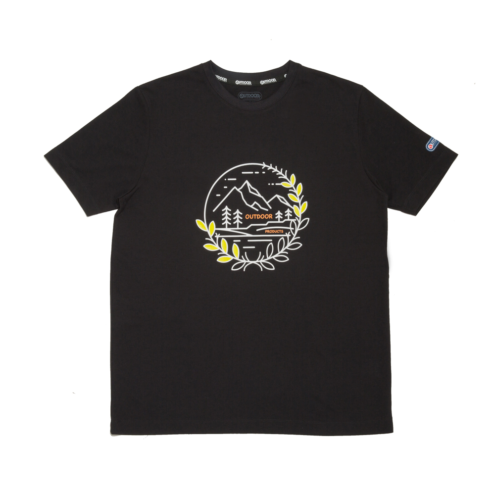【OUTDOOR】印花T恤-黑色 OD122405BK (ODCLO)