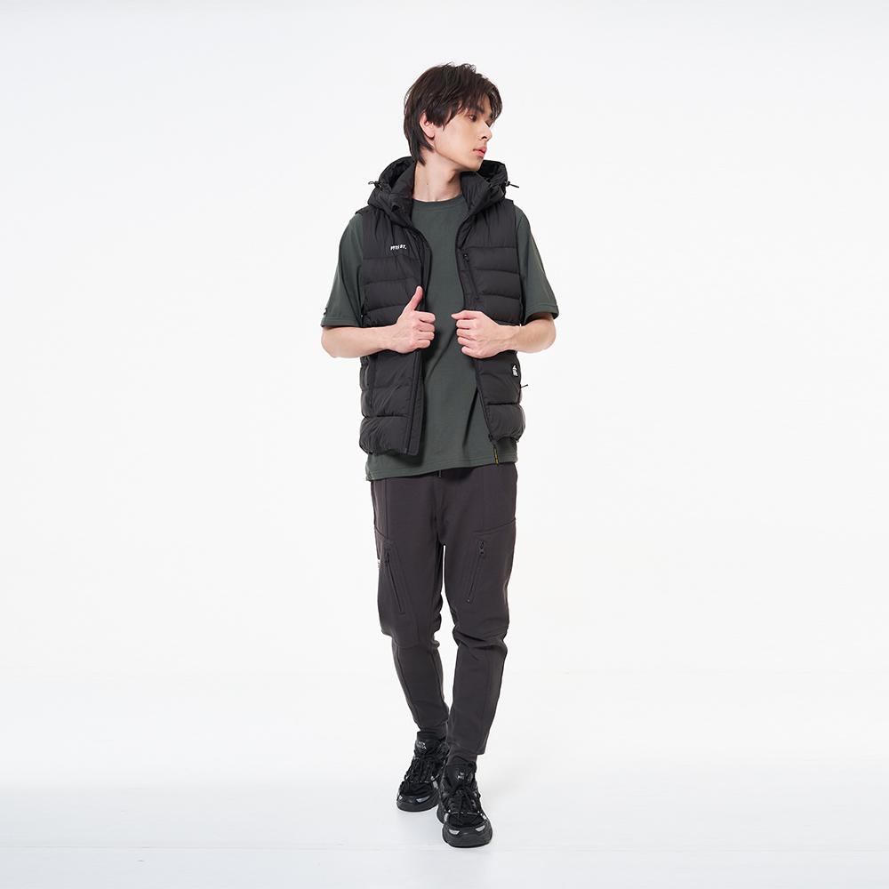 5th STREET｜山形｜男裝｜撞色羽絨背心｜黑色