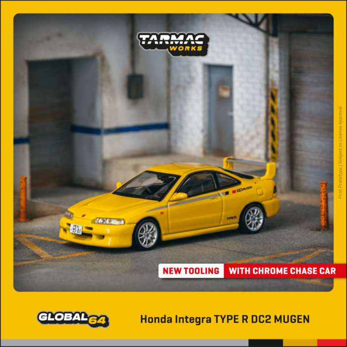 TARMAC WORKS 1/64 本田 Honda Integra TYPE R DC2 MUGEN Sunlight Yellow T64G-TL059-YL_0