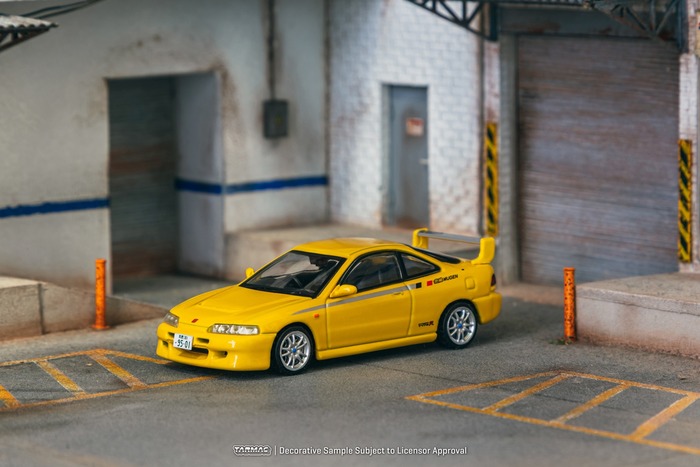 TARMAC WORKS 1/64 本田 Honda Integra TYPE R DC2 MUGEN Sunlight Yellow T64G-TL059-YL_4