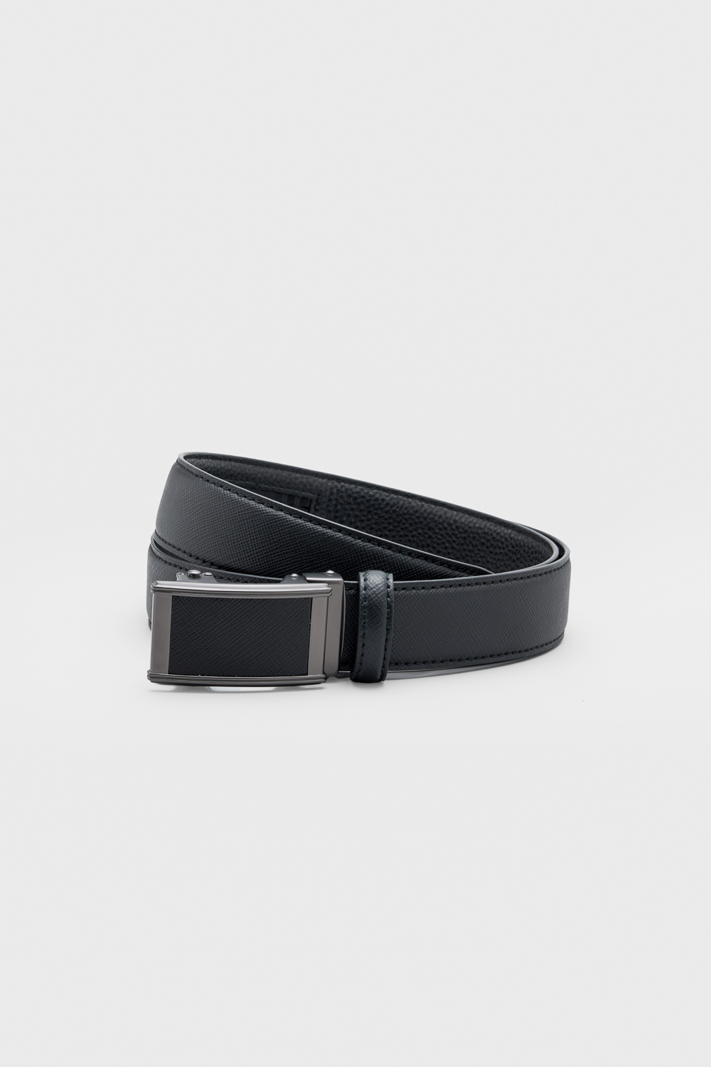SST&C Black Automatic Buckle Belt | 00312503005_1