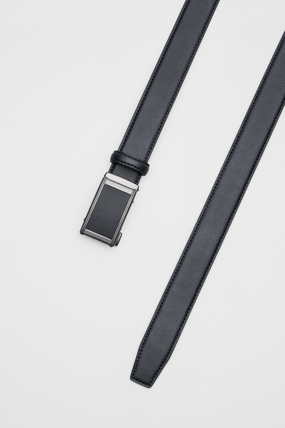 SST&C Black Automatic Buckle Belt | 00312503005_2