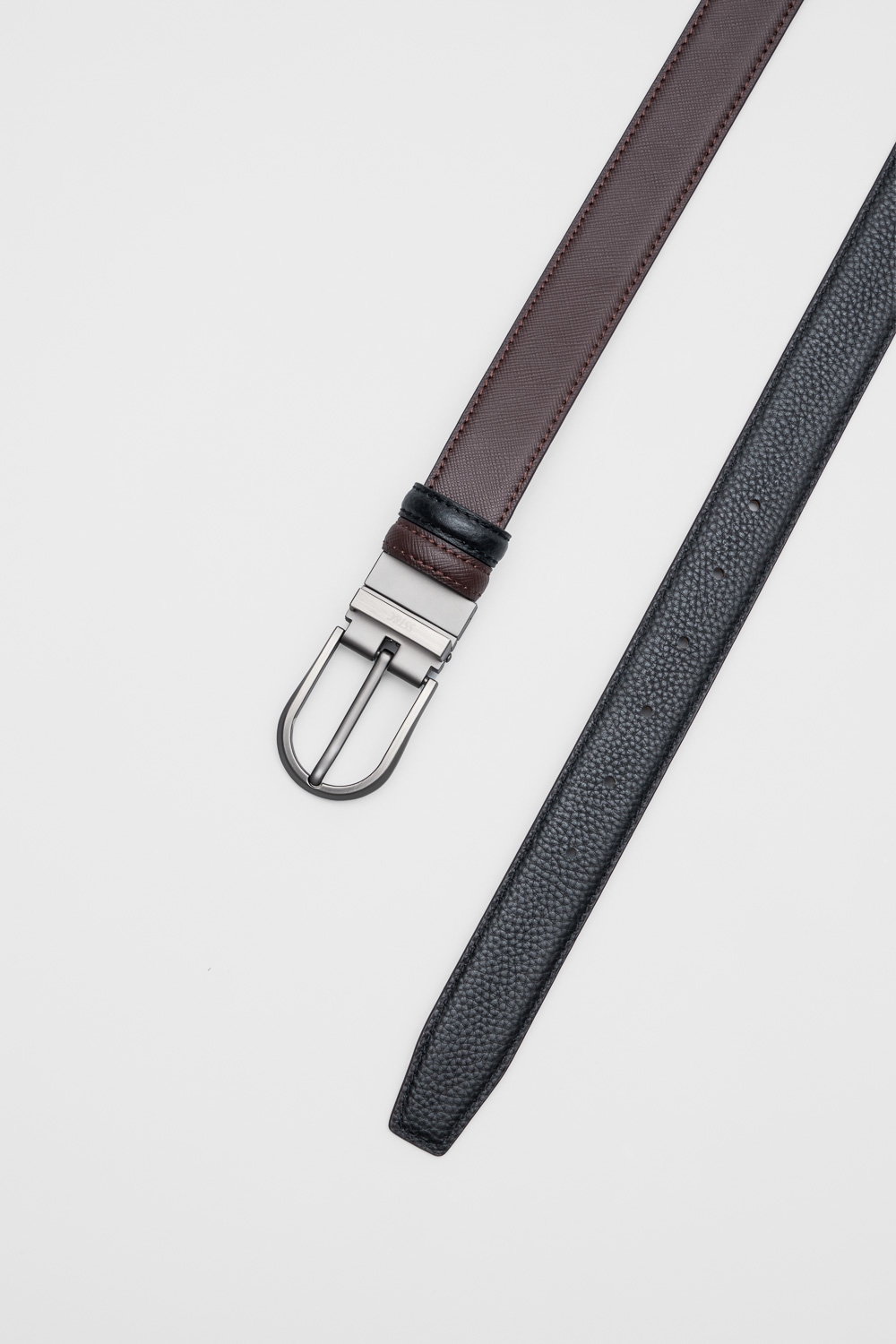SST&C Brown & Black Reversible Belt | 00312503008_2