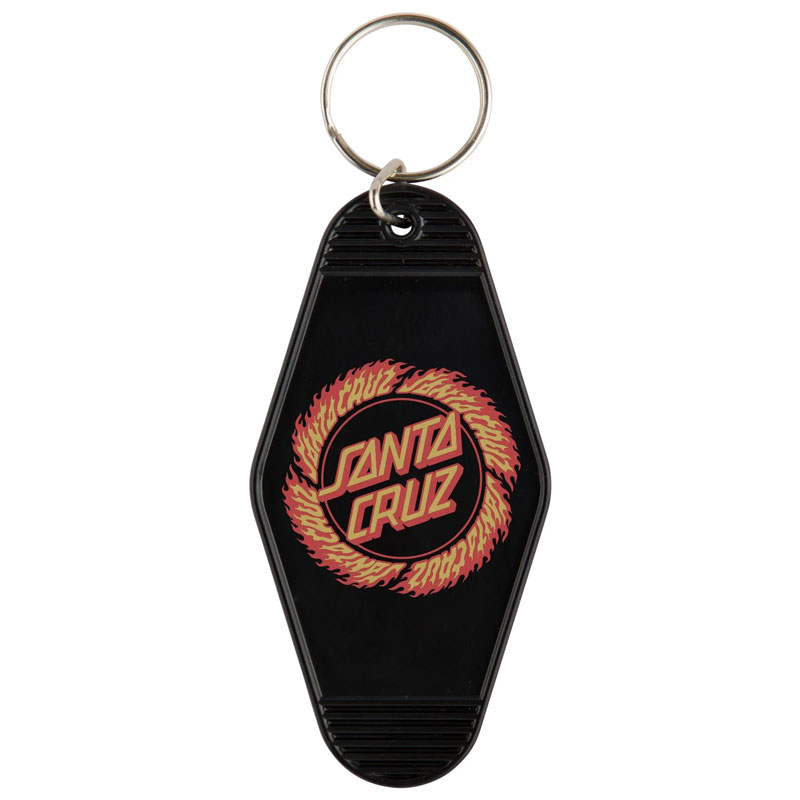 SANTA CRUZ 44643588 FLAME RING DOT KEYCHAIN 復古旅館 鑰匙圈 (黑色)_0