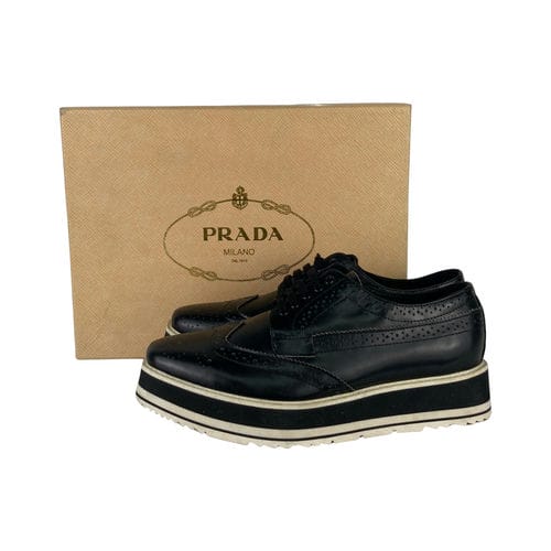 【宜蘭家樂福店】PRADA/商務皮鞋/40/