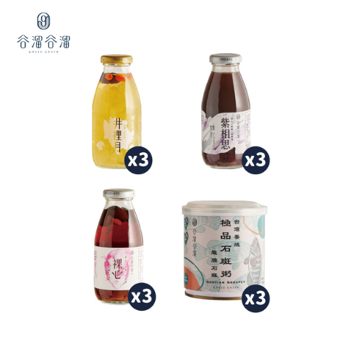 【谷溜谷溜】潤顏養肌組合 熱銷4品ｘ3 廠配 白木耳 紅豆紫米 桂圓紅棗 極品石斑粥_0