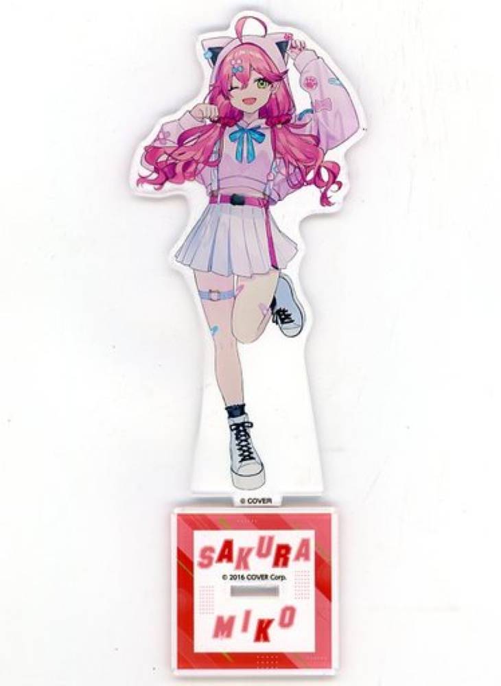 櫻巫女Sakura Miko(illustration by Shugao) 原創壓克力立牌 「虛擬YouTuber Hololive×FamilyMart全家超商 冬季HoloMart集點活動」 FamiPay網路限定_0