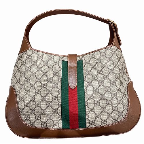 Gucci/636710/棕色/GG Supreme/Sherry Line Jackie/側背包