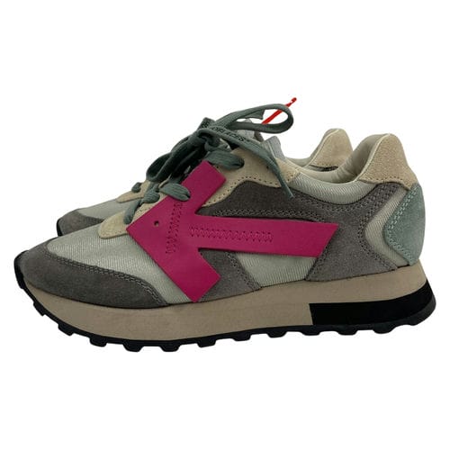 【汐止遠雄店】OFF-WHITE/低筒運動休閒鞋/37/hg runner GREY/FUCHSIA