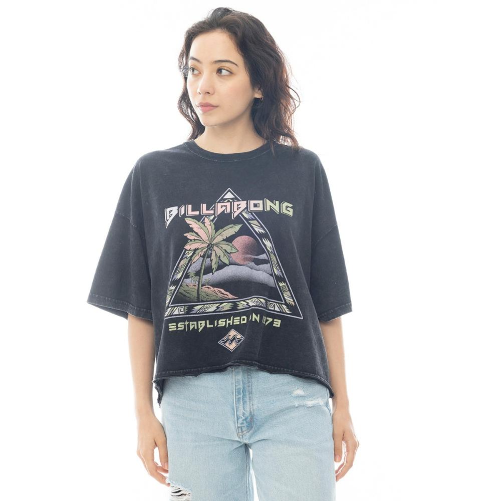 【BILLABONG】Graphic Wide Loose Cropped T-shirt 短袖T恤 黑色 (BF013207)_0