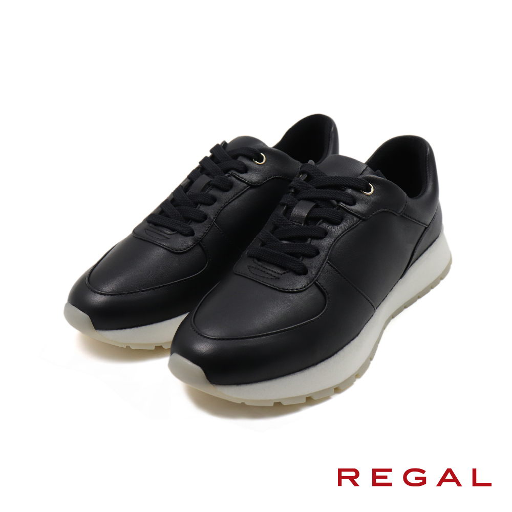 【REGAL】日本氣墊止滑綁帶休閒鞋 黑色(BF03-BL)