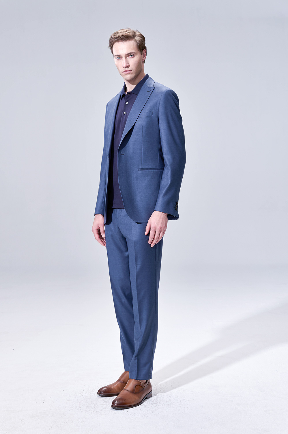 SST&C #Milan Series Navy SlimTrousers | 00012504002_1