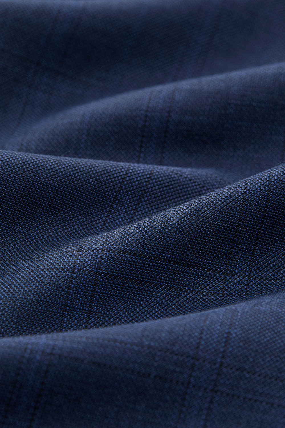 SST&C Midnight Blue Check Slim Trousers | 00012504008_7