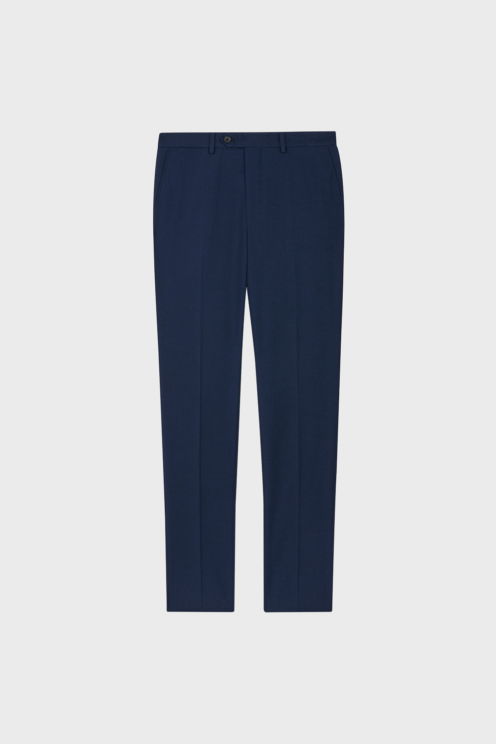 SST&C Midnight Blue Textured Tailored Trousers | 00022504009_2
