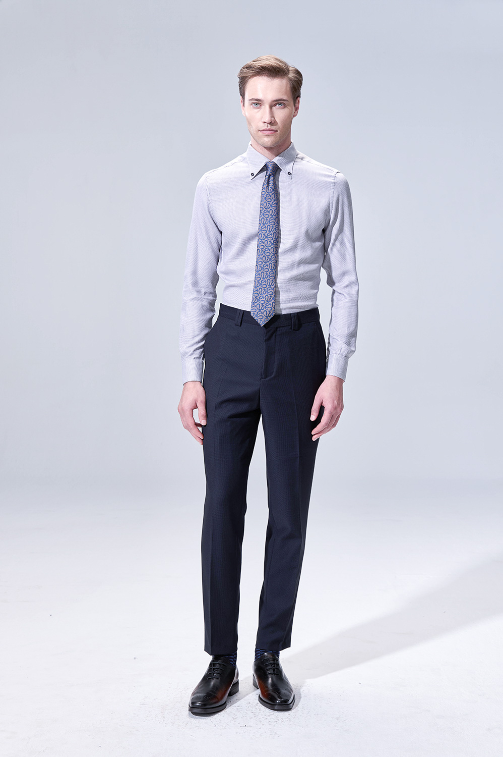 SST&C Off-White Texture Slim Fit Shirt | 00062504004_0