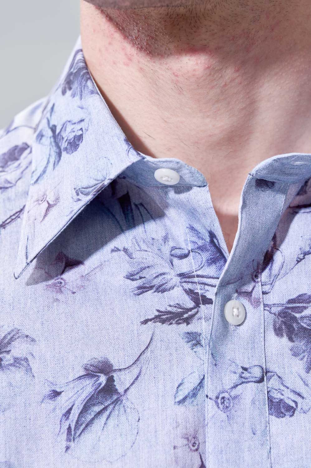 SST&C Deep Purple Floral Slim Fit Shirt | 00062504006_2