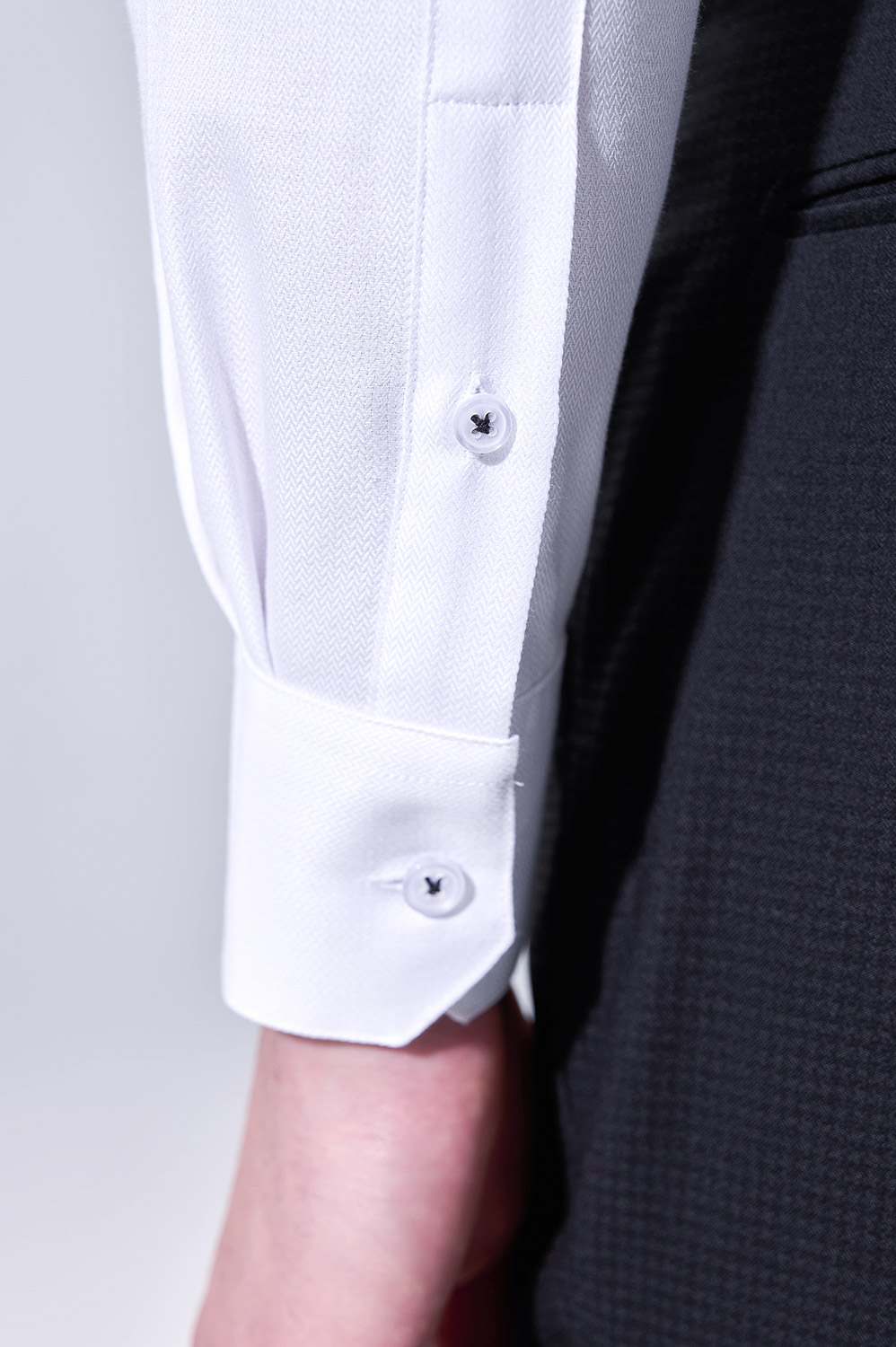 SST&C SST&C White Texture Slim Fit Shirt | 00062504007_3